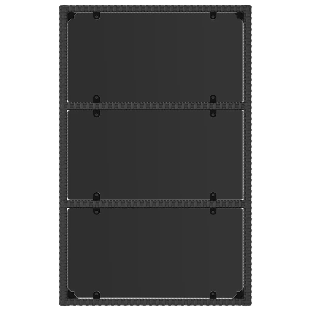 4-tlg. Garten-Lounge-Set mit Kissen Schwarz Poly Rattan - Pazzar.ch
