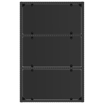 4-tlg. Garten-Lounge-Set mit Kissen Schwarz Poly Rattan - Pazzar.ch