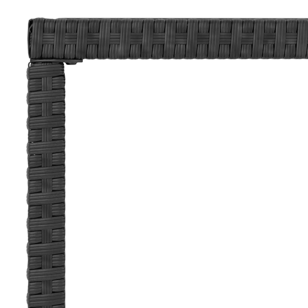 4-tlg. Garten-Lounge-Set mit Kissen Schwarz Poly Rattan - Pazzar.ch