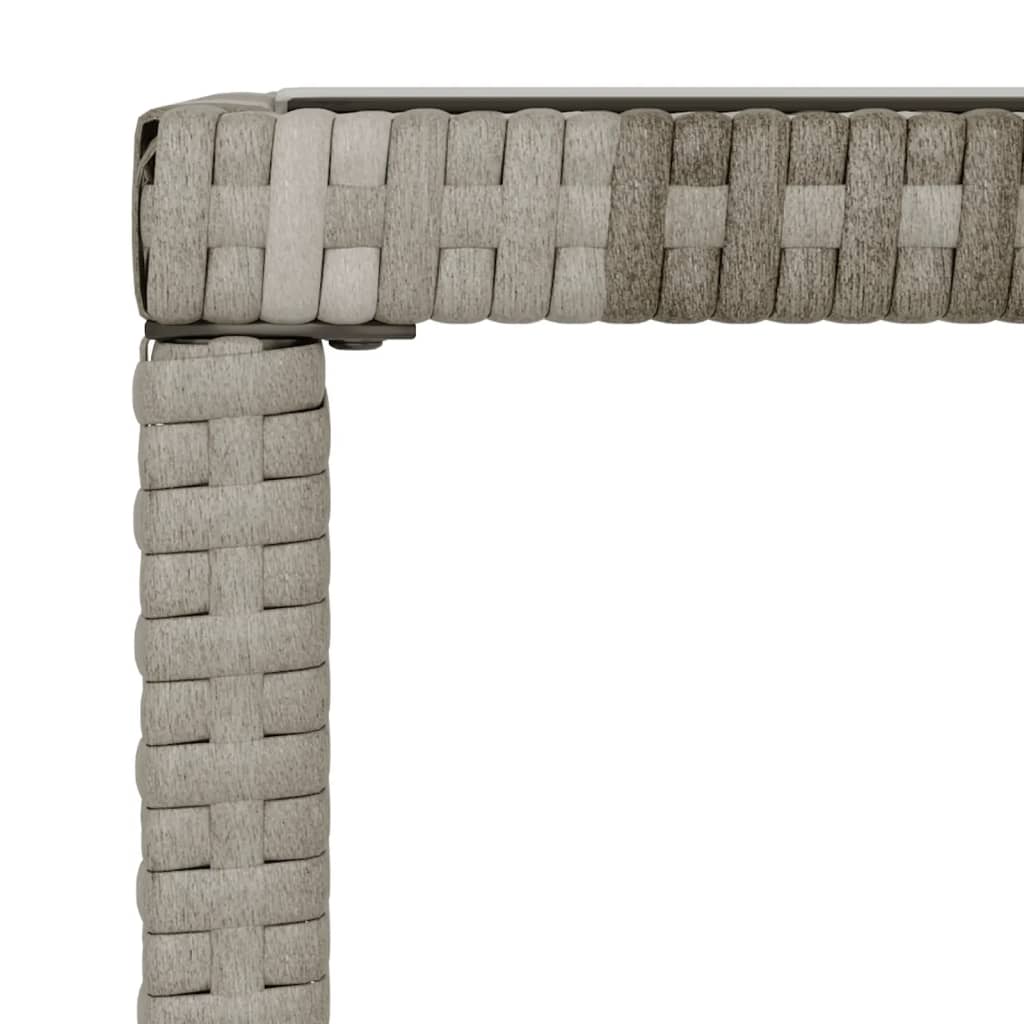 4-tlg. Garten-Lounge-Set mit Kissen Grau Poly Rattan - Pazzar.ch