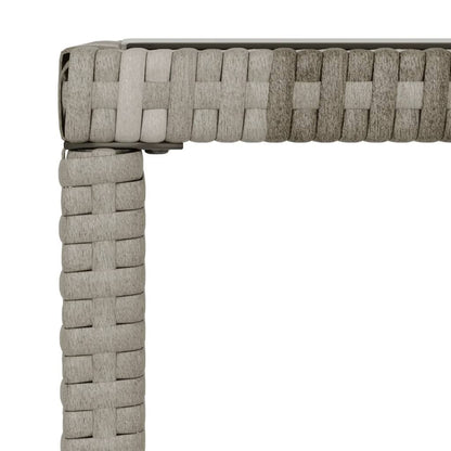 4-tlg. Garten-Lounge-Set mit Kissen Grau Poly Rattan - Pazzar.ch