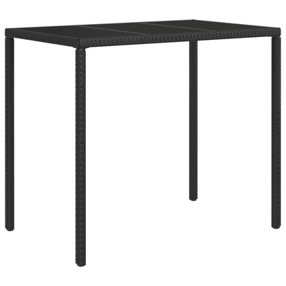 4-tlg. Garten-Lounge-Set mit Kissen Schwarz Poly Rattan - Pazzar.ch