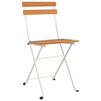 5-tlg. Bistro-Set Klappbar Massivholz Akazie und Stahl - Pazzar.ch