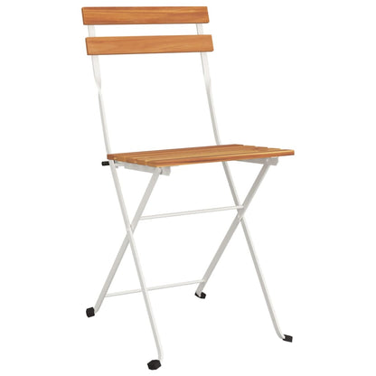 7-tlg. Bistro-Set Klappbar Massivholz Akazie und Stahl - Pazzar.ch