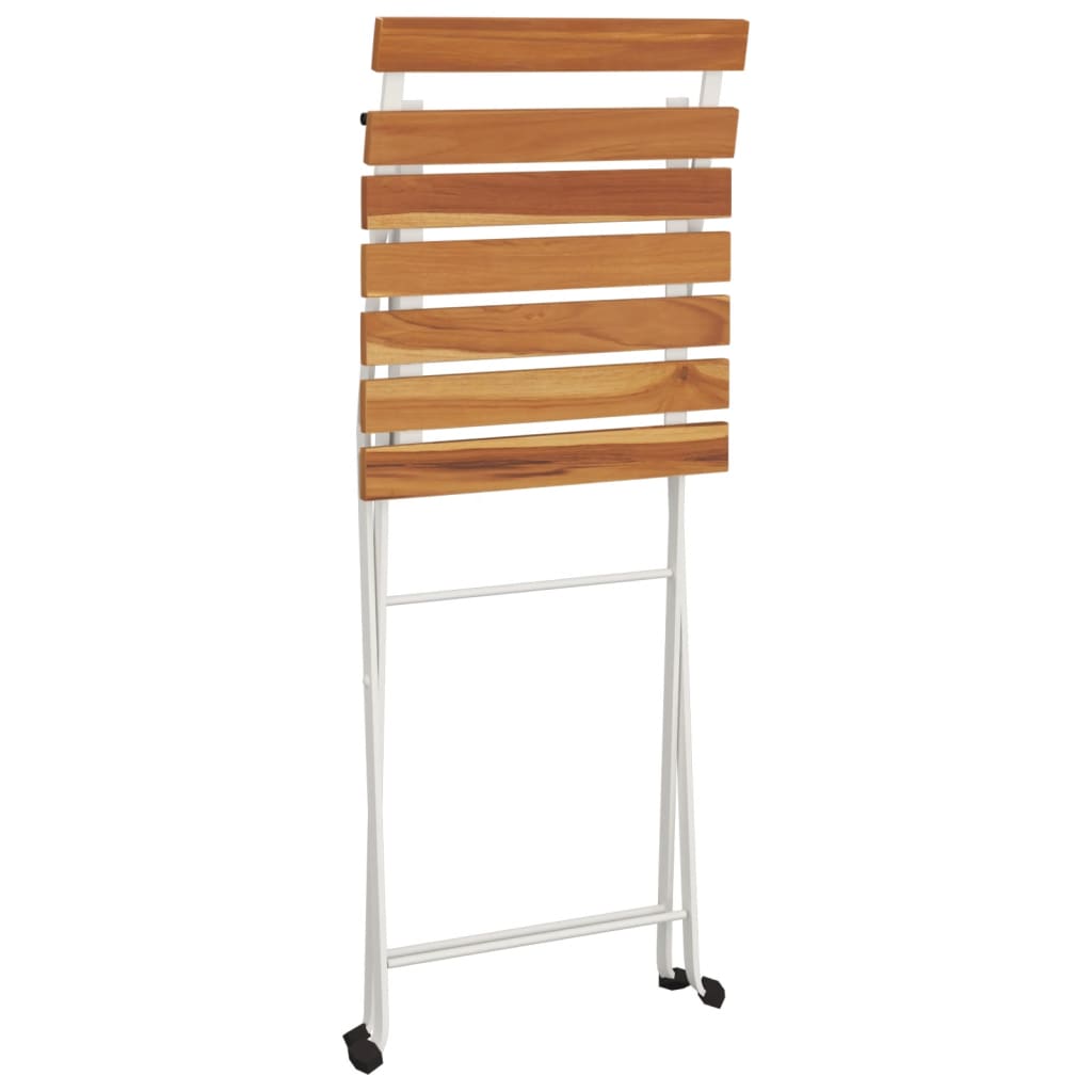 7-tlg. Bistro-Set Klappbar Massivholz Akazie und Stahl - Pazzar.ch