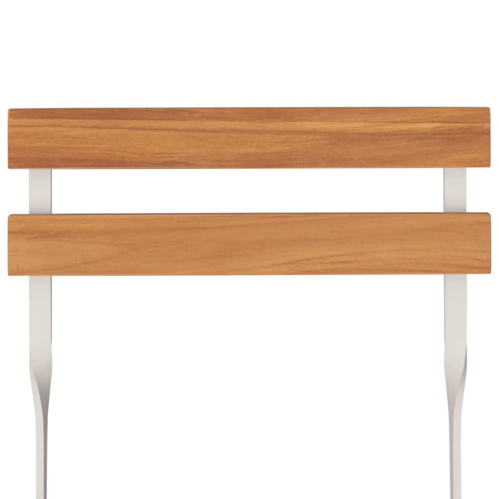 7-tlg. Bistro-Set Klappbar Massivholz Akazie und Stahl - Pazzar.ch