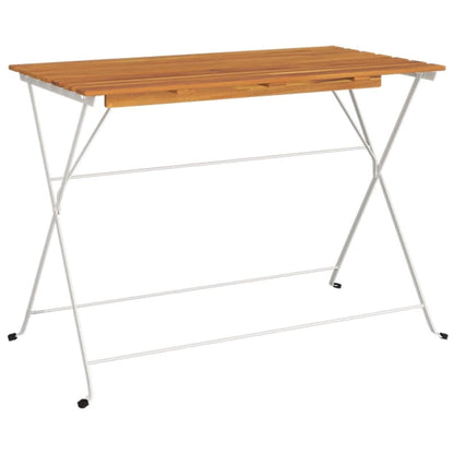 7-tlg. Bistro-Set Klappbar Massivholz Akazie und Stahl - Pazzar.ch