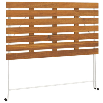 7-tlg. Bistro-Set Klappbar Massivholz Akazie und Stahl - Pazzar.ch