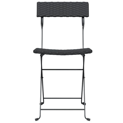 Bistrostühle 8 Stk. Klappbar Schwarz Poly Rattan und Stahl - Pazzar.ch
