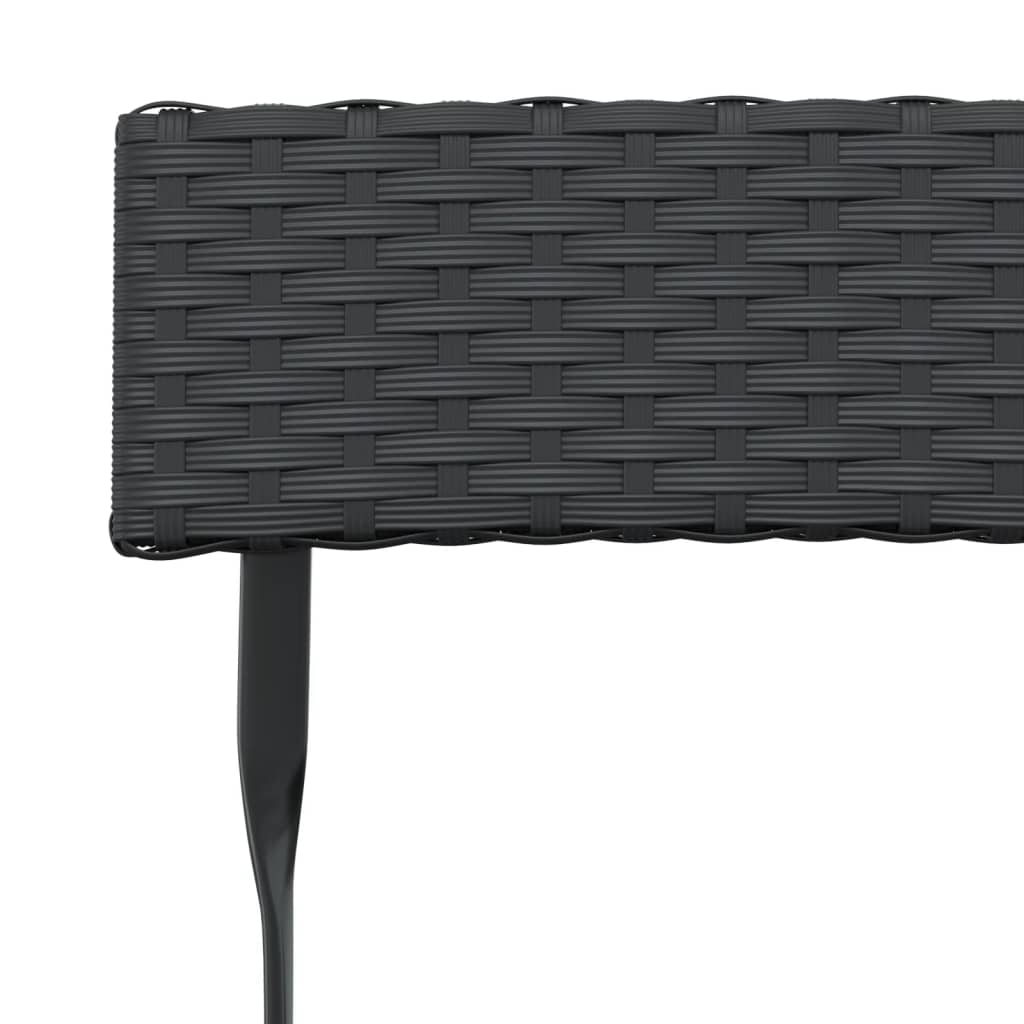 Bistrostühle 8 Stk. Klappbar Schwarz Poly Rattan und Stahl - Pazzar.ch