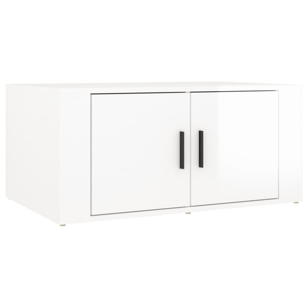 Couchtisch Hochglanz-Weiß 80x50x36 cm Holzwerkstoff - Pazzar.ch