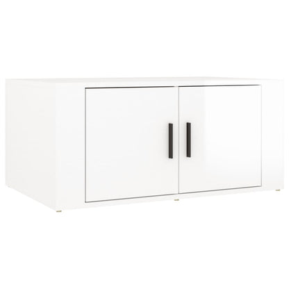 Couchtisch Hochglanz-Weiß 80x50x36 cm Holzwerkstoff - Pazzar.ch