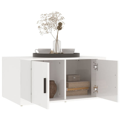 Couchtisch Hochglanz-Weiß 80x50x36 cm Holzwerkstoff - Pazzar.ch