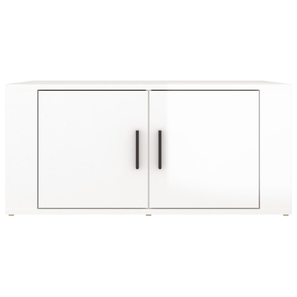 Couchtisch Hochglanz-Weiß 80x50x36 cm Holzwerkstoff - Pazzar.ch