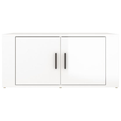 Couchtisch Hochglanz-Weiß 80x50x36 cm Holzwerkstoff - Pazzar.ch