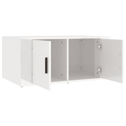 Couchtisch Hochglanz-Weiß 80x50x36 cm Holzwerkstoff - Pazzar.ch