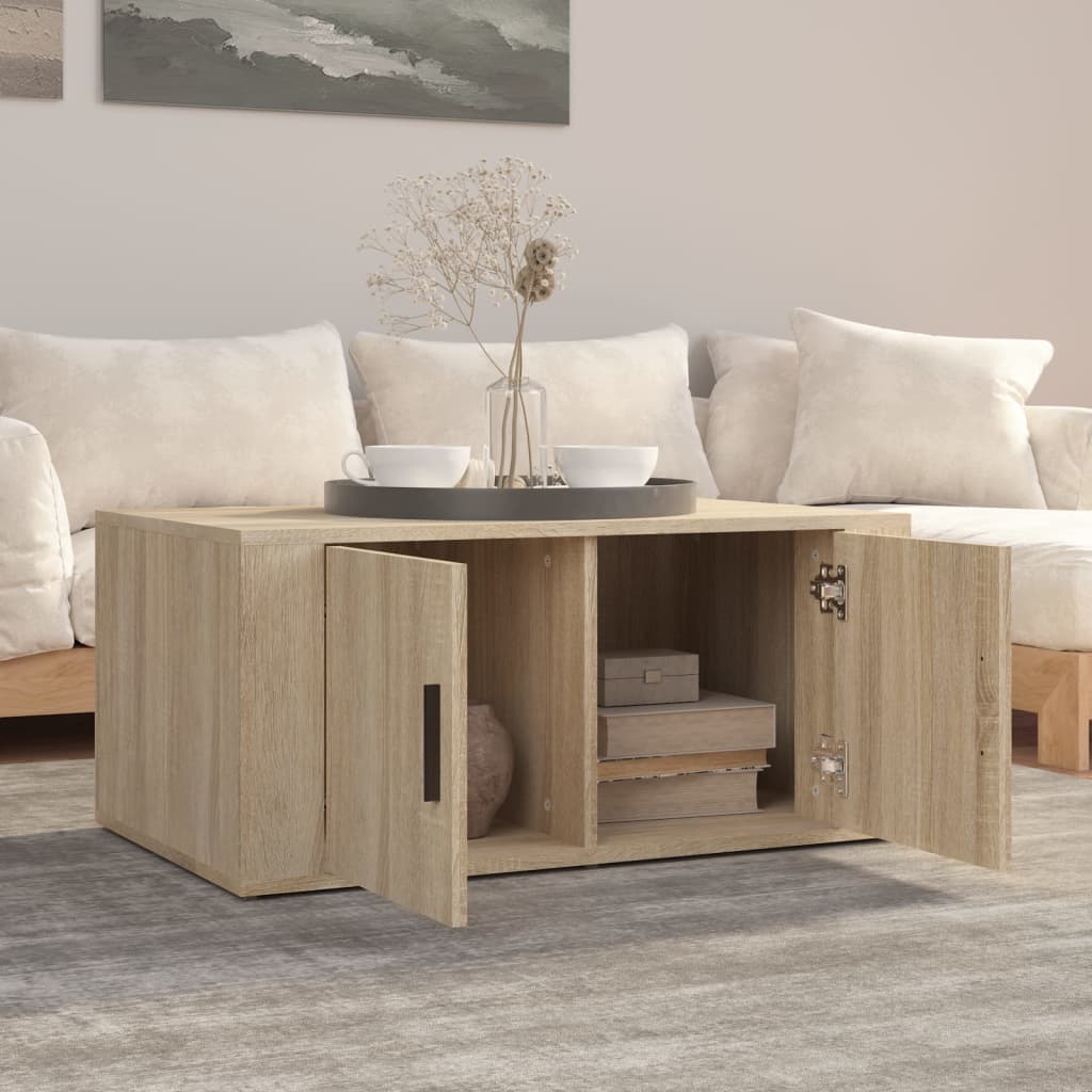 Couchtisch Sonoma-Eiche 80x50x36 cm Holzwerkstoff - Pazzar.ch