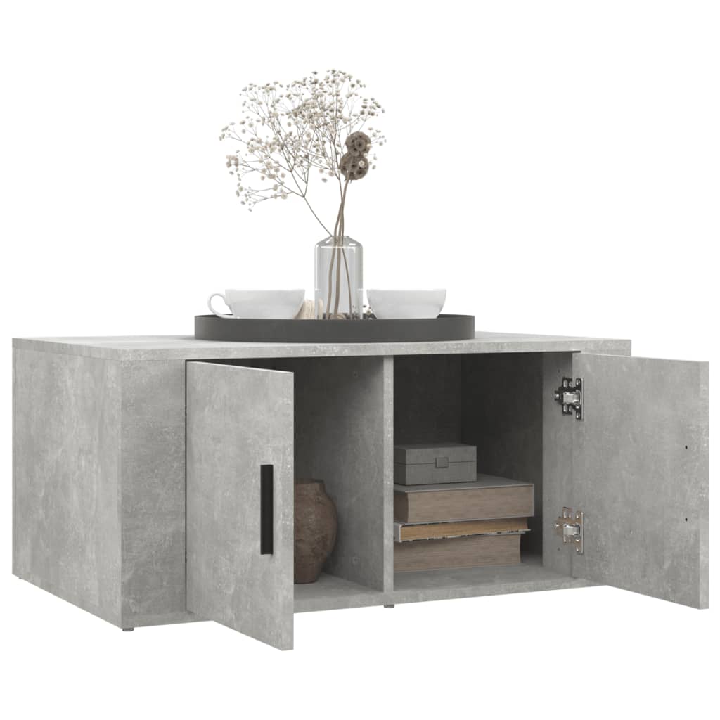 Couchtisch Betongrau 80x50x36 cm Holzwerkstoff - Pazzar.ch