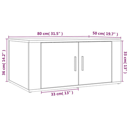 Couchtisch Betongrau 80x50x36 cm Holzwerkstoff - Pazzar.ch