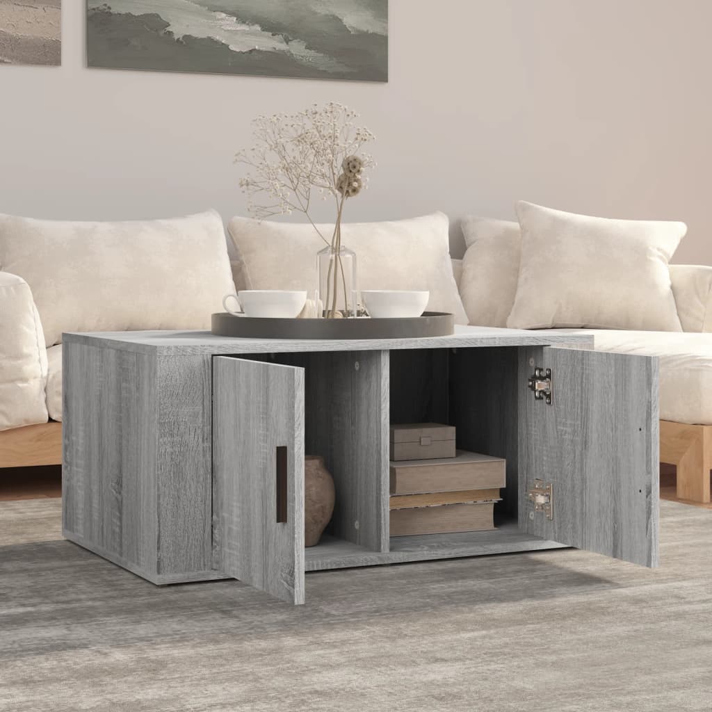Couchtisch Grau Sonoma 80x50x36 cm Holzwerkstoff - Pazzar.ch