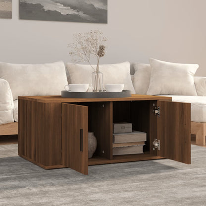 Couchtisch Braun Eichen-Optik 80x50x36 cm Holzwerkstoff - Pazzar.ch