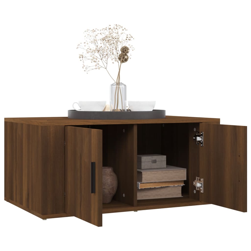 Couchtisch Braun Eichen-Optik 80x50x36 cm Holzwerkstoff - Pazzar.ch