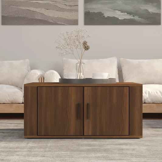 Couchtisch Braun Eichen-Optik 80x50x36 cm Holzwerkstoff - Pazzar.ch