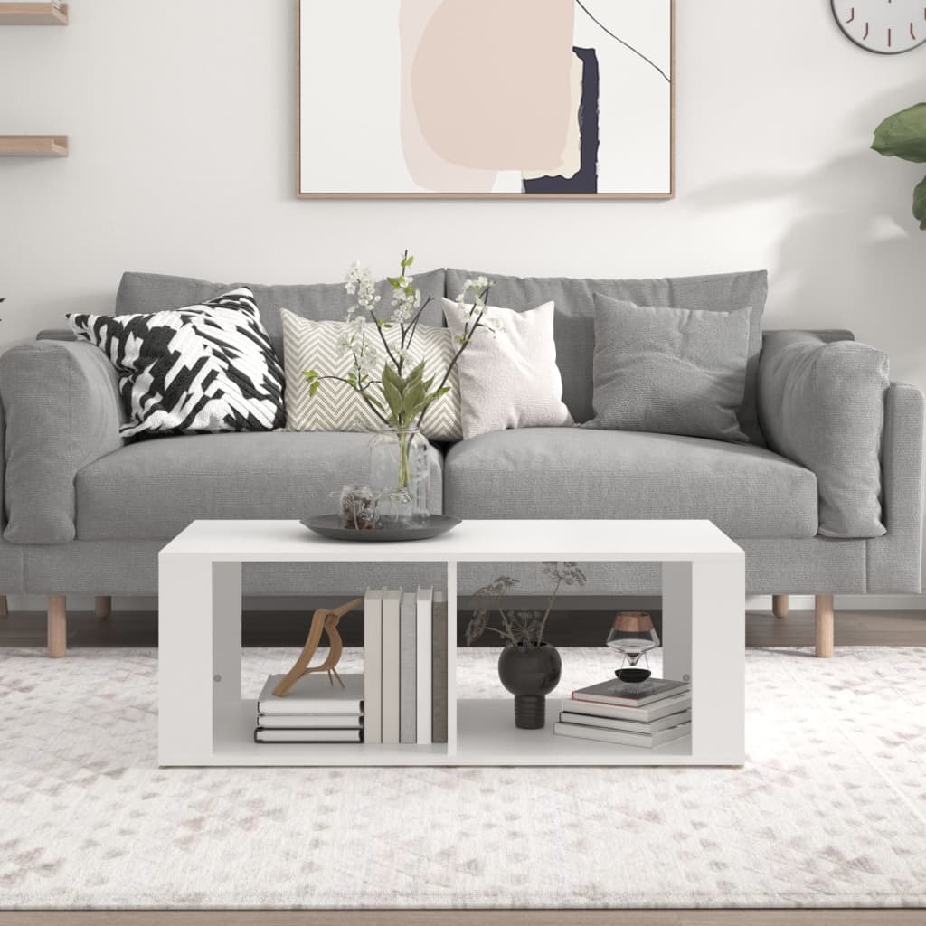 Couchtisch Weiß 100x50x36 cm Holzwerkstoff - Pazzar.ch