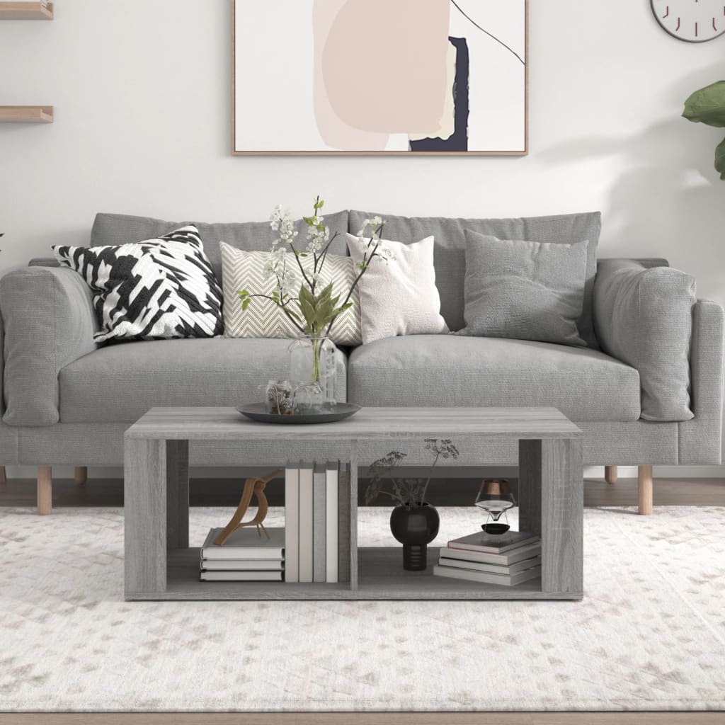 Couchtisch Grau Sonoma 100x50x36 cm Holzwerkstoff - Pazzar.ch