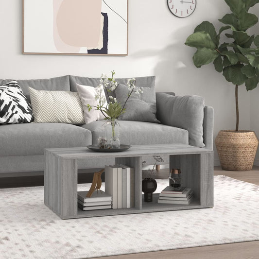 Couchtisch Grau Sonoma 100x50x36 cm Holzwerkstoff - Pazzar.ch