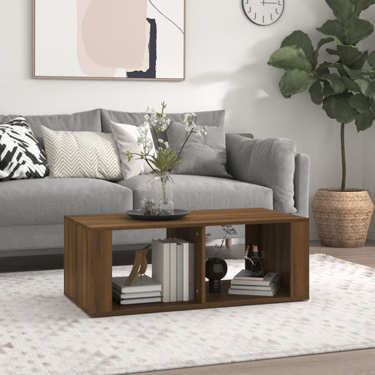 Couchtisch Braun Eichen-Optik 100x50x36 cm Holzwerkstoff - Pazzar.ch