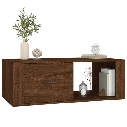 Couchtisch Braun Eichen-Optik 100x50,5x35 cm Holzwerkstoff - Pazzar.ch