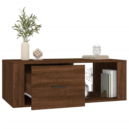 Couchtisch Braun Eichen-Optik 100x50,5x35 cm Holzwerkstoff - Pazzar.ch