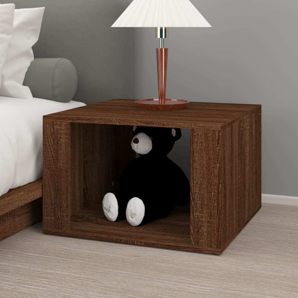 Nachttisch Braun Eichen-Optik 57x55x36 cm Holzwerkstoff - Pazzar.ch