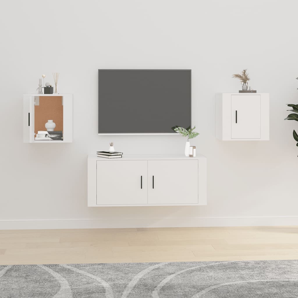 TV-Wandschränke 2 Stk. Weiß 40x34,5x40 cm - Pazzar.ch