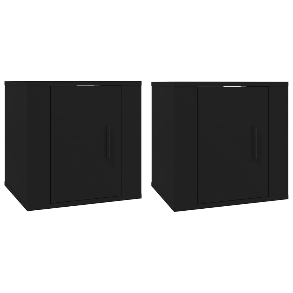 TV-Wandschränke 2 Stk. Schwarz 40x34,5x40 cm - Pazzar.ch