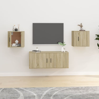 TV-Wandschränke 2 Stk. Sonoma-Eiche 40x34,5x40 cm - Pazzar.ch