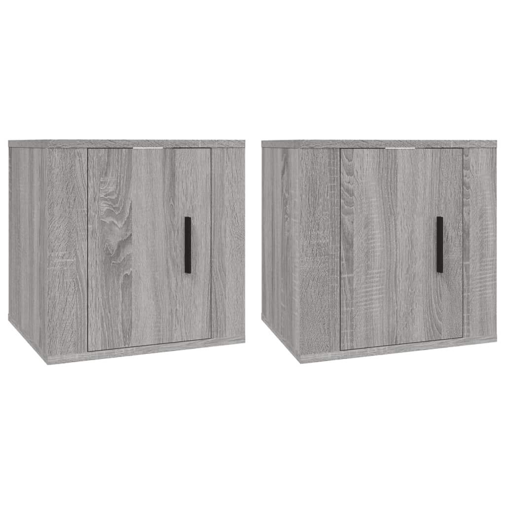 TV-Wandschränke 2 Stk. Grau Sonoma 40x34,5x40 cm - Pazzar.ch