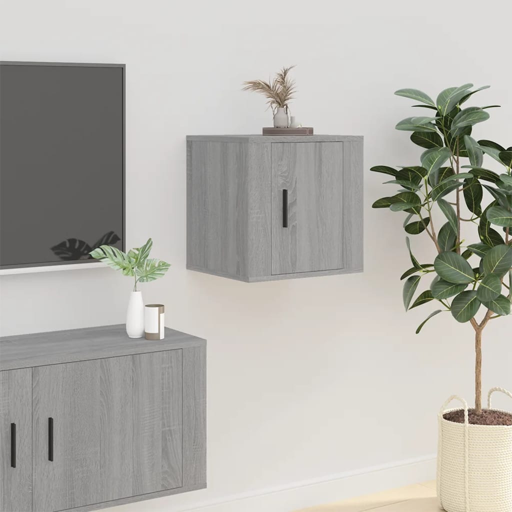 TV-Wandschränke 2 Stk. Grau Sonoma 40x34,5x40 cm - Pazzar.ch