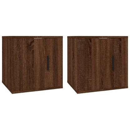 TV-Wandschränke 2 Stk. Braun Eichen-Optik 40x34,5x40 cm - Pazzar.ch