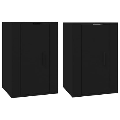 TV-Wandschränke 2 Stk. Schwarz 40x34,5x60 cm - Pazzar.ch
