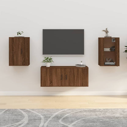 TV-Wandschränke 2 Stk. Braun Eichen-Optik 40x34,5x60 cm - Pazzar.ch
