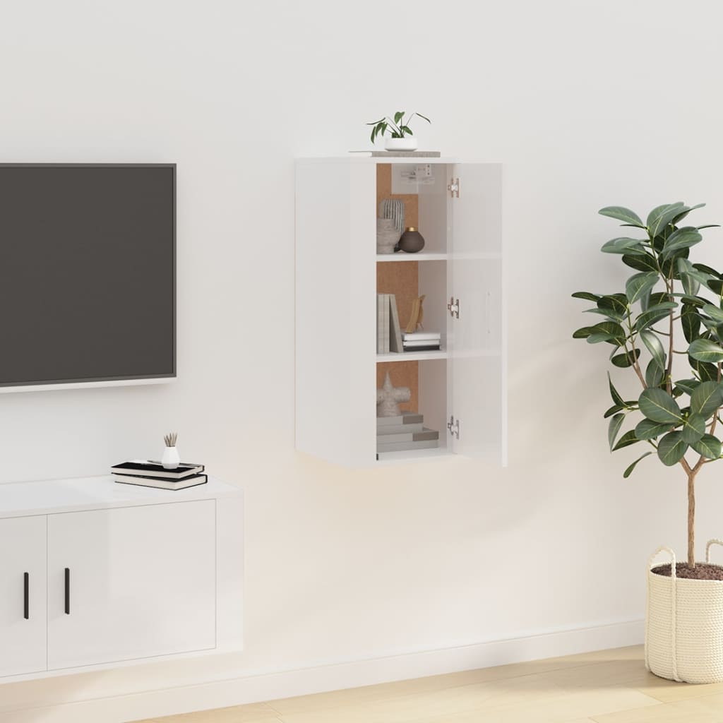 TV-Wandschrank Hochglanz-Weiß 40x34,5x80 cm - Pazzar.ch