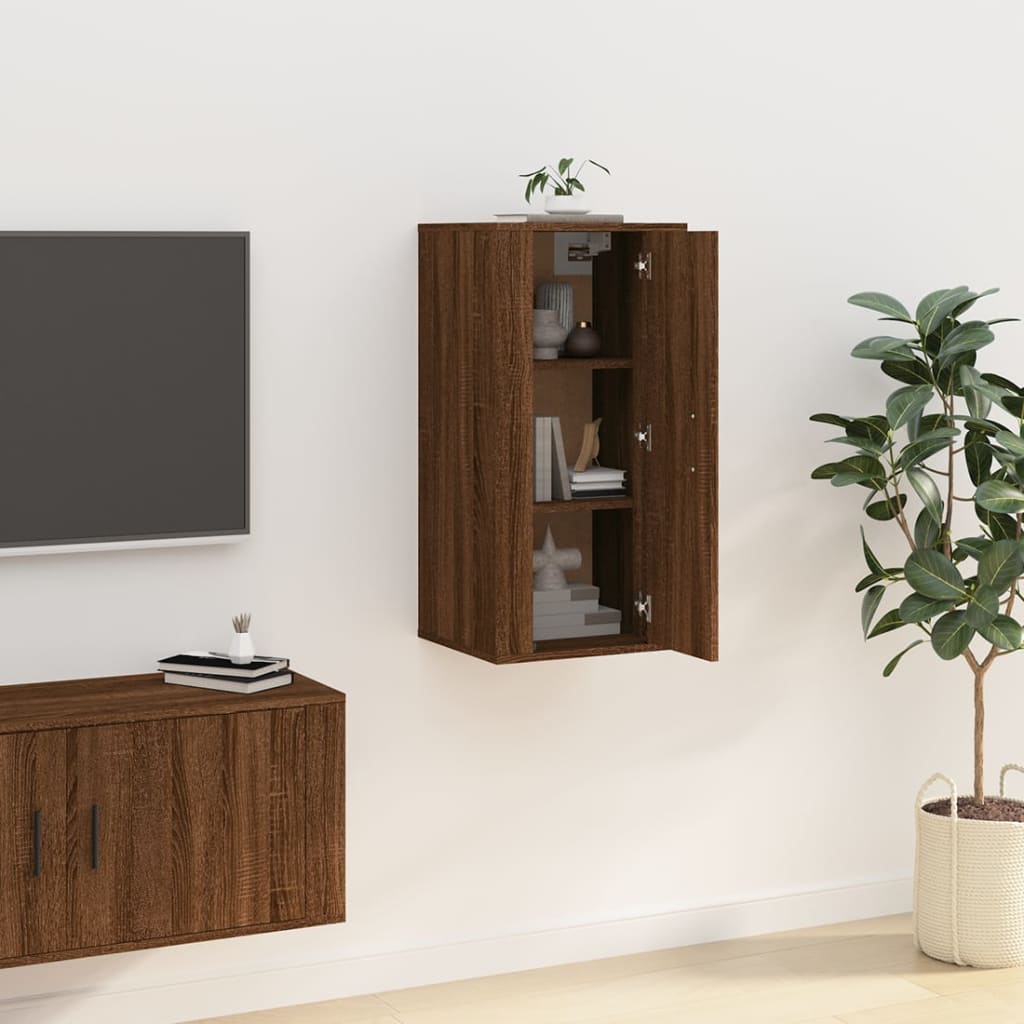 TV-Wandschrank Braun Eichen-Optik 40x34,5x80 cm - Pazzar.ch