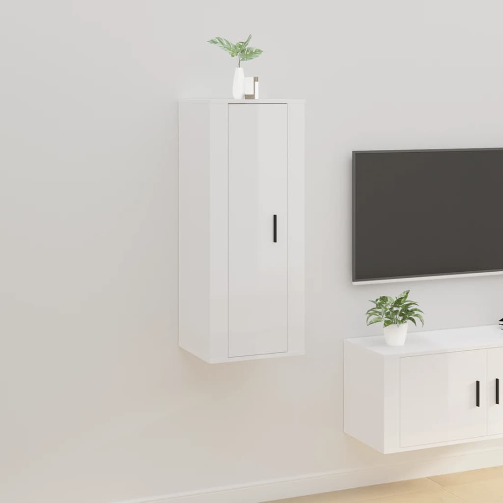 TV-Wandschrank Hochglanz-Weiß 40x34,5x100 cm - Pazzar.ch