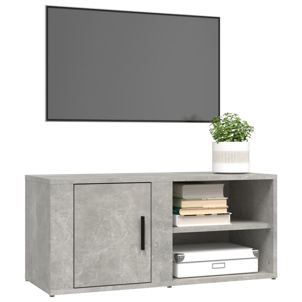 TV-Schränke 2 Stk. Betongrau 80x31,5x36 cm Holzwerkstoff - Pazzar.ch