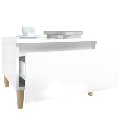 Beistelltische 2 Stk. Hochglanz-Weiß 50x46x35 cm Holzwerkstoff - Pazzar.ch