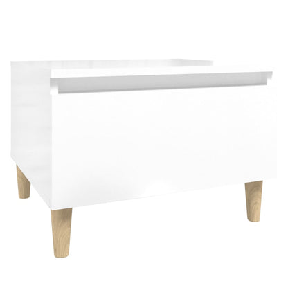Beistelltische 2 Stk. Hochglanz-Weiß 50x46x35 cm Holzwerkstoff - Pazzar.ch