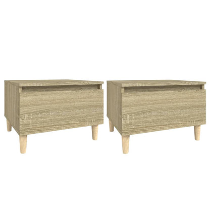 Beistelltische 2 Stk. Sonoma-Eiche 50x46x35 cm Holzwerkstoff - Pazzar.ch