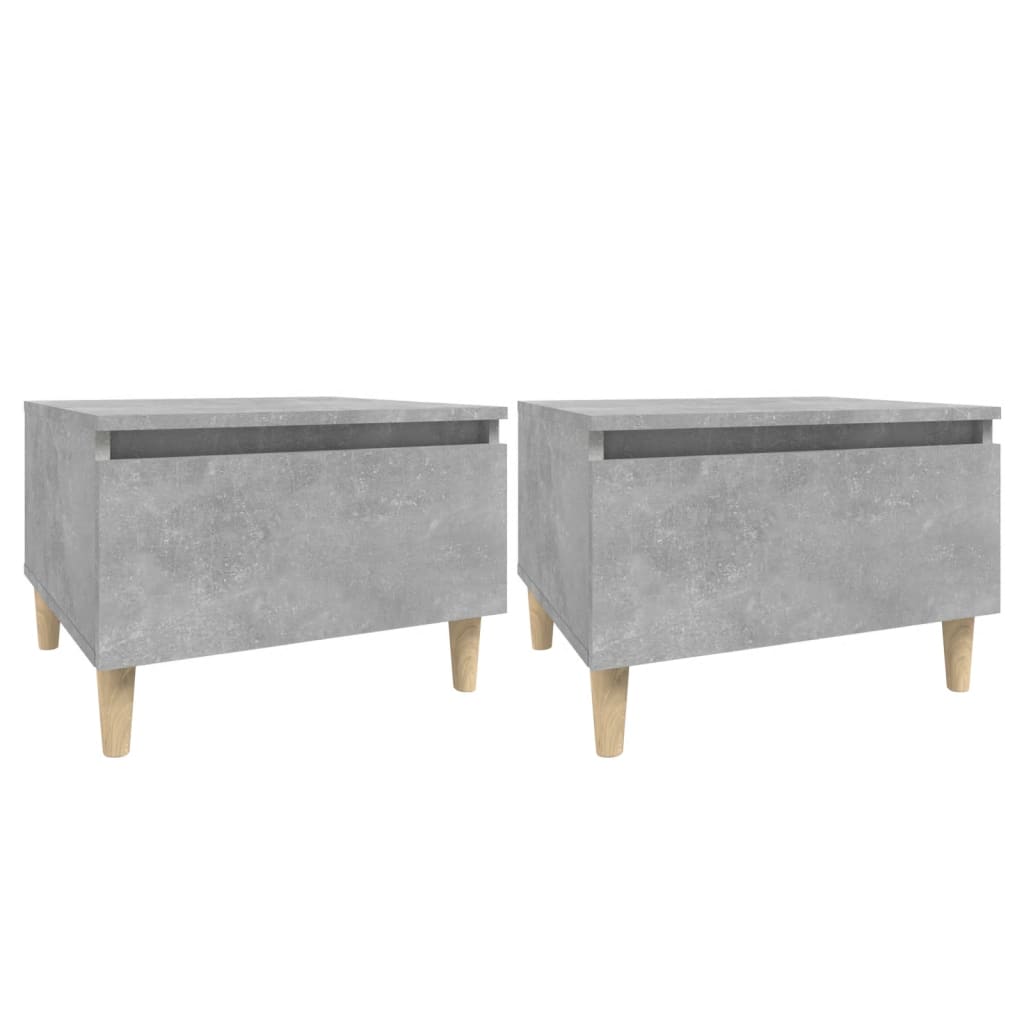Beistelltische 2 Stk. Betongrau 50x46x35 cm Holzwerkstoff - Pazzar.ch